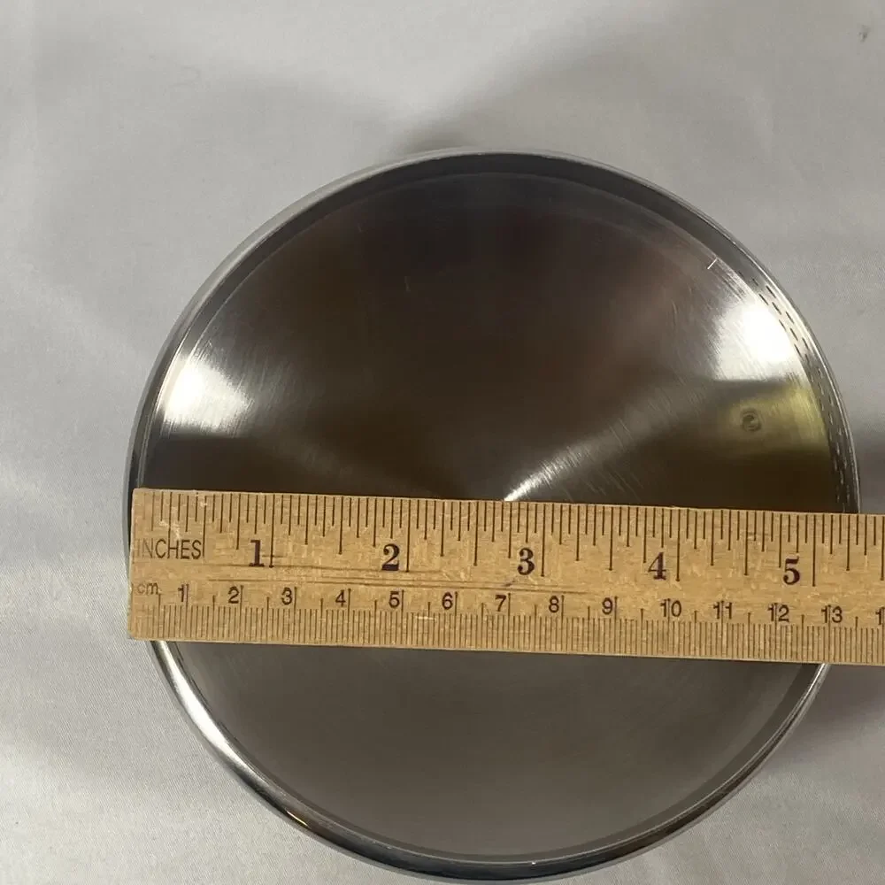 Vintage Revere Ware Stainless Strainer Lid Black Knob 5 1/4” (1 Qt) Replacement